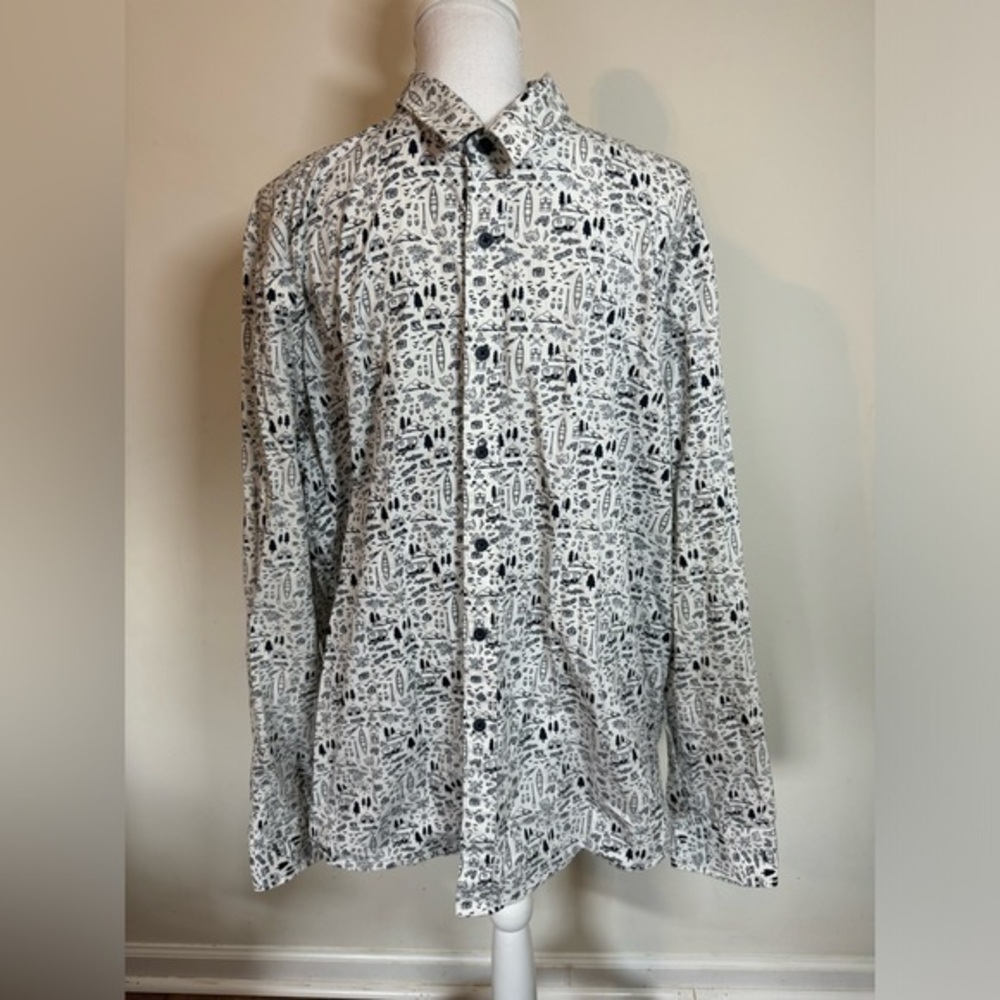 American Rag Camping/ Fishing Button Down Men’s XXL
